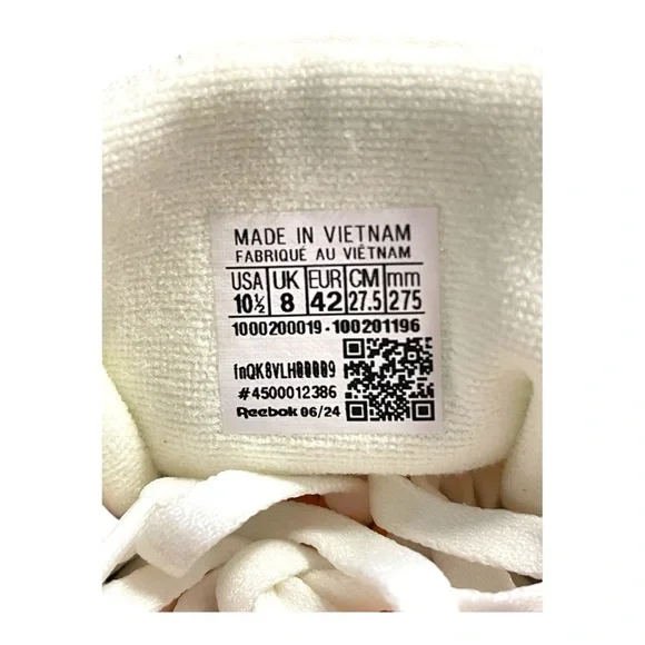 Reebok Classic Leather Sneakers Women’s Size 10.5 – Chalk / Vital Blue / Orange - Picture 7 of 9